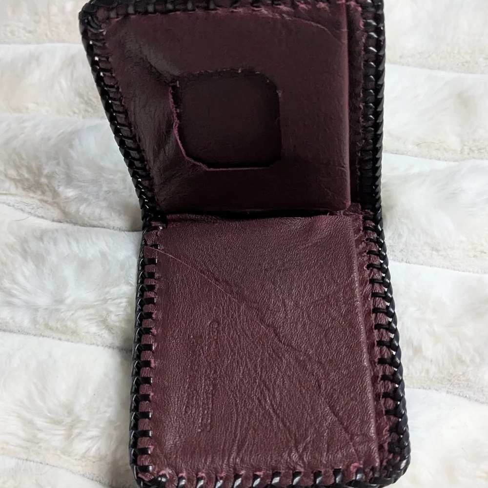 Brown Genuine Leather Handmade Wallet t with Truck Design